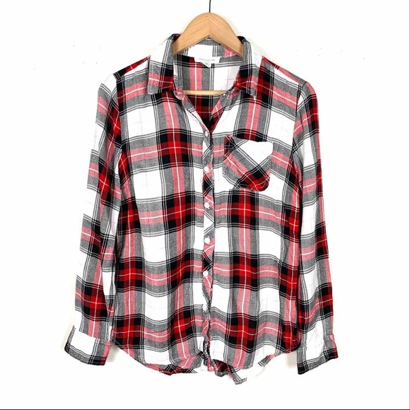 beachlunchlounge Tops - Beach Lunch Lounge Top Shirt Flannel Red Small